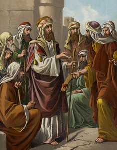 Boaz køber arven efter Elimelech (chromolitho) af English School