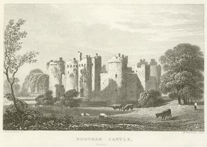 Bodyham Castle, Sussex (gravering) af English School