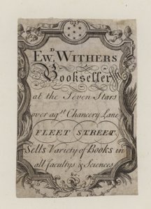 Boghandlere, Edward Withers, handelskort af English School