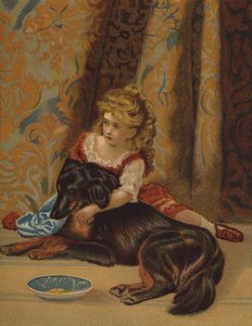 Bosom Friends (chromolitho) af English School