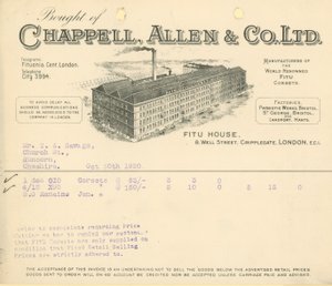 Købt af Chappell Allen & Co Ltd af English School
