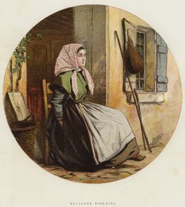 Boulogne fiskepige (chromolitho) af English School