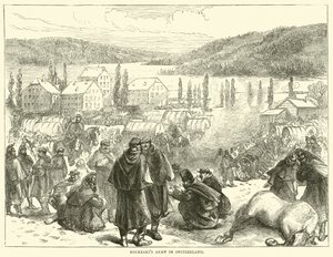 Bourbakis-hæren i Schweiz, februar 1871 af English School