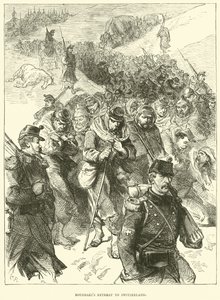 Bourbakis trækker sig tilbage til Schweiz, januar 1871 af English School