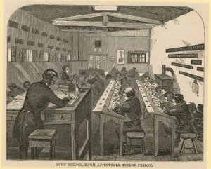 Drengeskoleværelse i Tothill Fields Prison af English School