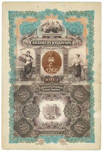 Bradbury Wilkinson & Co, designere og gravører af pengesedler af English School