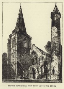 Brechin Cathedral, West Front og Rundetårn af English School