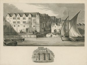 Bridewell Palace ved bredden af Themsen af English School