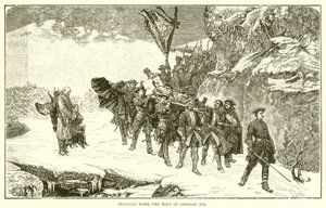 Hjembringer liget af Charles XII af English School