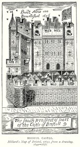 Bristol Castle (gravering) af English School