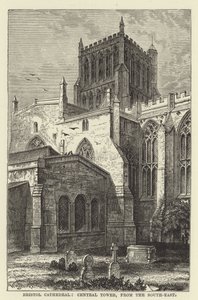 Bristol Cathedral, centralt tårn, fra sydøst af English School