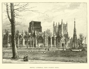 Bristol Cathedral, fra College Green af English School