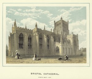 Bristol Cathedral, udsigt mod nordøst af English School