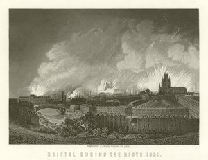 Bristol under optøjerne 1831 af English School