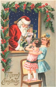 Britisk julekort af English School