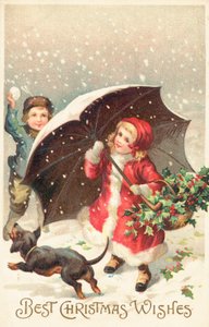 Britisk julekort af English School