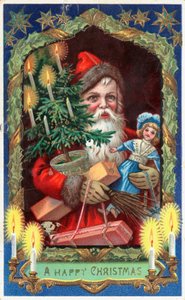 Britisk julekort af English School