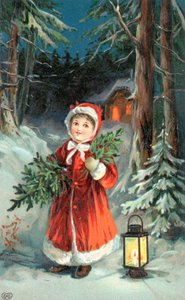 Britisk julekort af English School