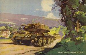 Britisk Covenanter Mark V tank, Anden Verdenskrig (farve litho) af English School