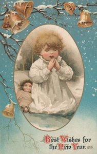 Britische Neujahrskarte von English School