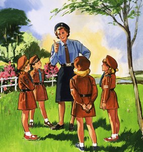 Brun ugle og hendes Brownie-pakke af English School