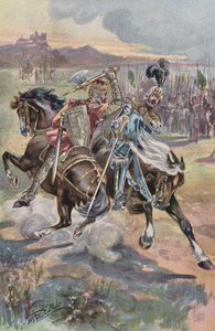 Bruce og De Boune (farvelitografi) af English School