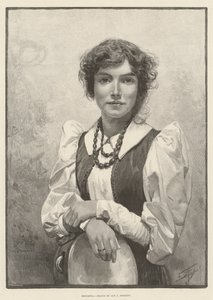 Brunetta (gravering) af English School