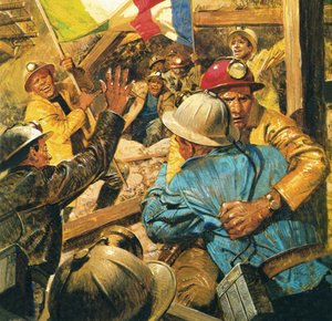 Bygningen af Mont Blanc-tunnelen af English School