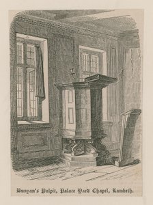 Bunyans Prædikestol, Palace Yard Chapel, Lambeth af English School