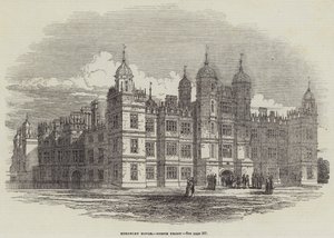 Burghley House, North Front (gravering) af English School