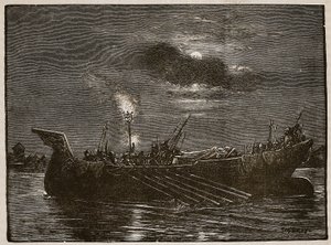 Begravelse af kong Henry, illustration fra Cassells Illustrated History of England (sepia foto) af English School