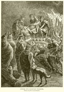 Begräbnis eines suevischen Kriegers von English School