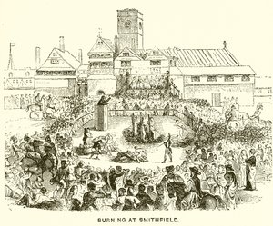 Brænder ved Smithfield af English School