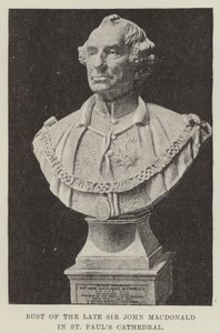 Buste af afdøde Sir John Macdonald i St Paul