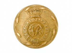 Button, Bengal Staff Corps, 1861-1876 af English School
