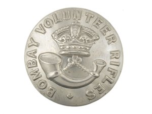 Button, Bombay Volunteer Rifles, før 1901 af English School