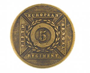 Button, officer, 5. bengalske europæiske regiment, 1858-1860 af English School