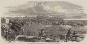 Ved havet, Scarborough Bay (gravering) af English School