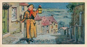 At kalde timerne, Vagten (chromolitho) af English School
