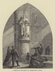 Campbells monument i Westminster Abbey (gravering) af English School