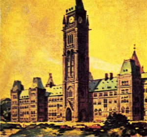 Kanadas Parlamentsgebäude in Ottawa