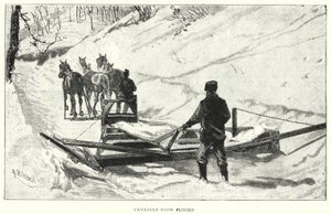 Canadisk sneplov (gravering) af English School