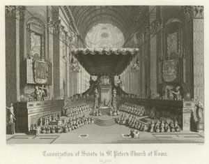 Kanonisering af helgener i Peterskirken, Rom, 1712 af English School