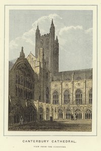 Canterbury Cathedral, udsigt fra klostrene af English School