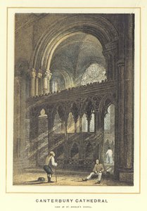 Canterbury Cathedral, udsigt over St Anselms Chapel af English School