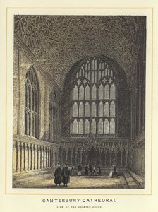 Canterbury Cathedral, udsigt over kapitelhuset af English School