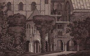 Canterbury: The Babtistry (litho) af English School