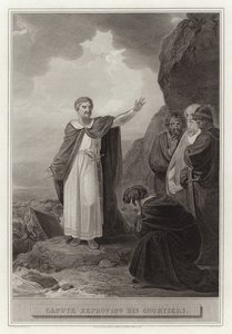 Knud irettesætter sine hofmænd af English School