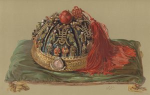 Kasket af kejseren af Kina (chromolitho) af English School