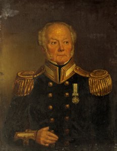 Kaptajn Patriark, Royal Navy, ca. 1850 af English School